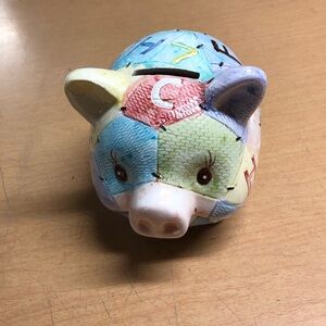 Colorful Patchwork Piggy Bank